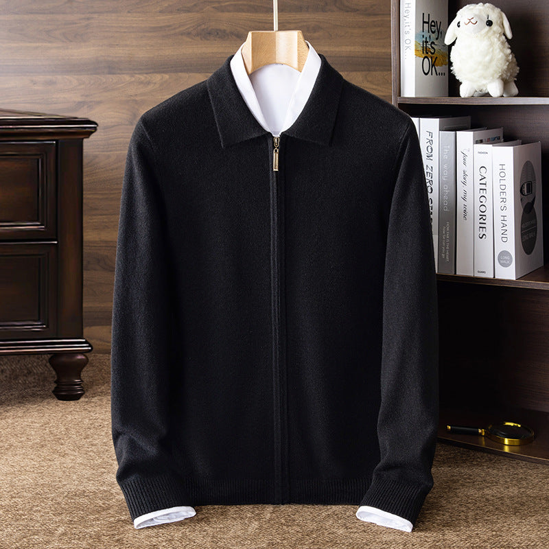 Fully Open Long-sleeve Zipper Thickening Cardigan Youth Coat