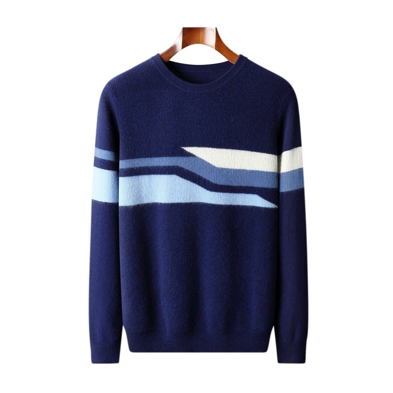 Round Neck Woolen Sweater Men