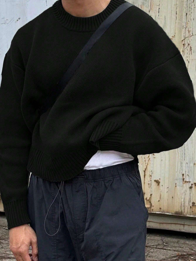 Solid Color Pullover Knitwear Sweater