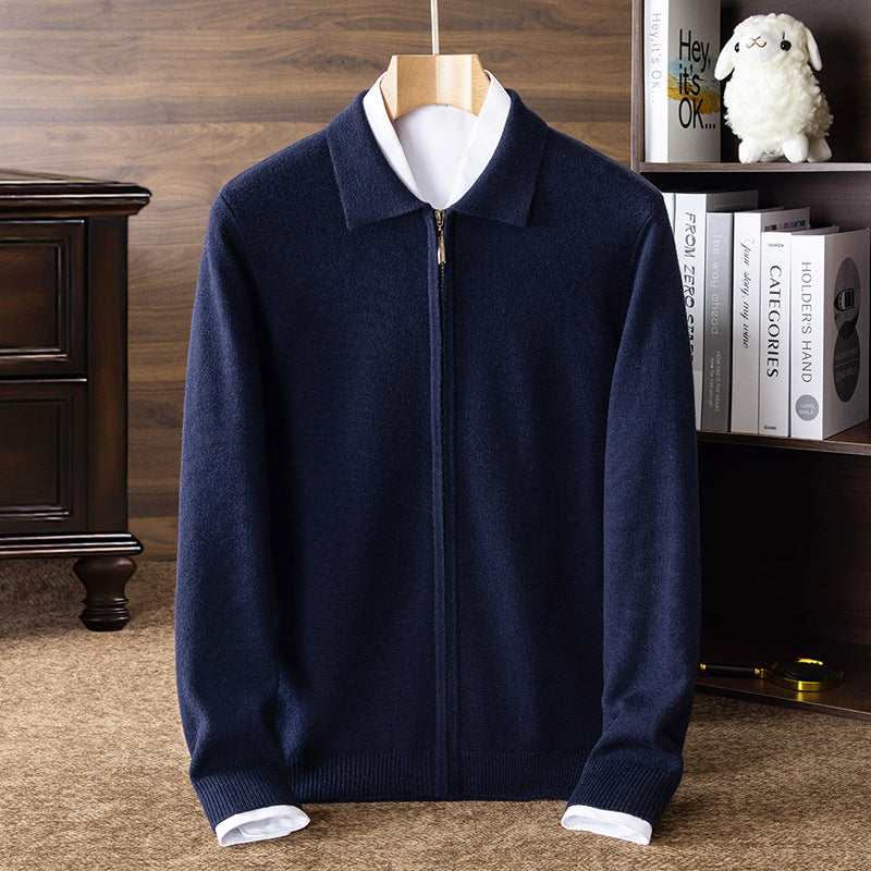 Fully Open Long-sleeve Zipper Thickening Cardigan Youth Coat