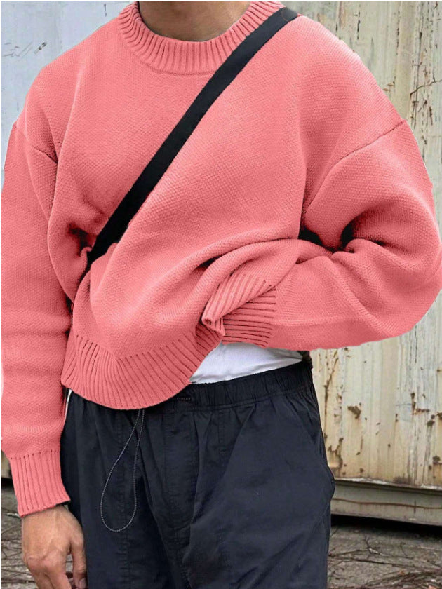 Solid Color Pullover Knitwear Sweater