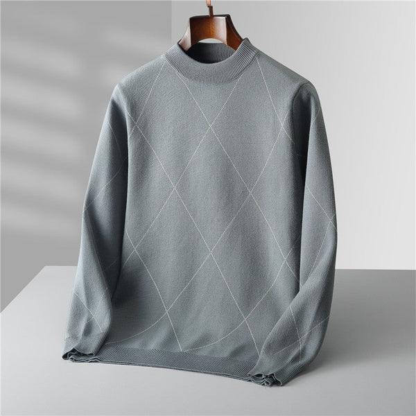 Round Neck Loose Leisure Warm Long Sleeve Men's Sweater