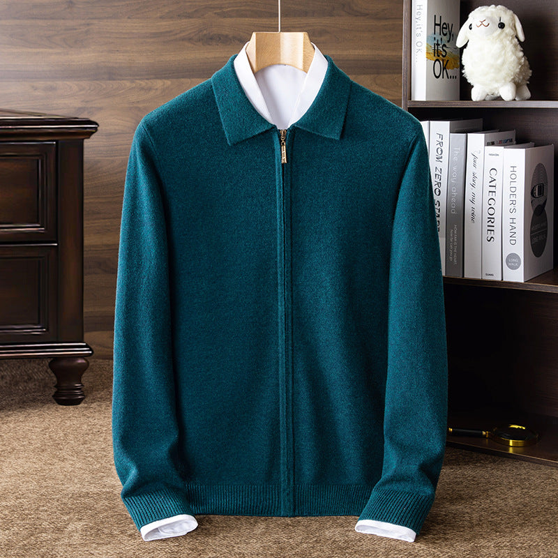 Fully Open Long-sleeve Zipper Thickening Cardigan Youth Coat
