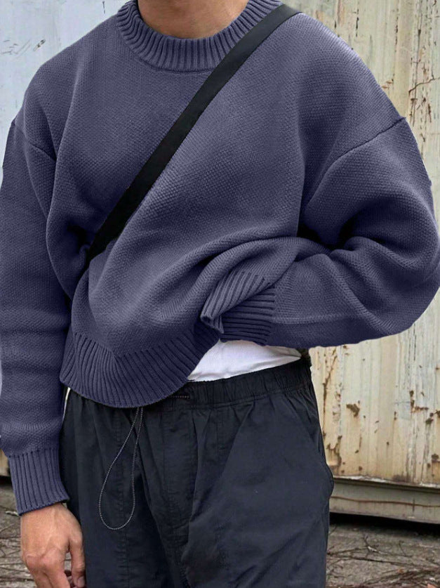 Solid Color Pullover Knitwear Sweater