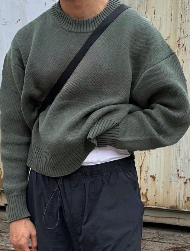 Solid Color Pullover Knitwear Sweater