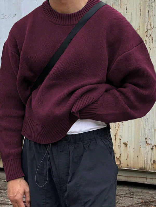 Solid Color Pullover Knitwear Sweater