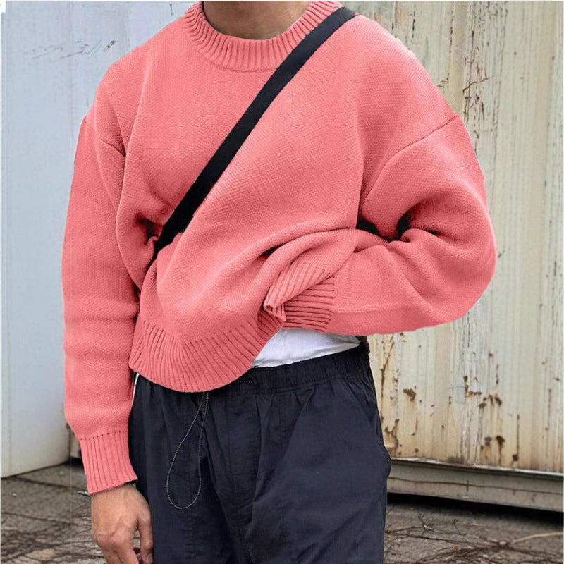 Solid Color Pullover Knitwear Sweater