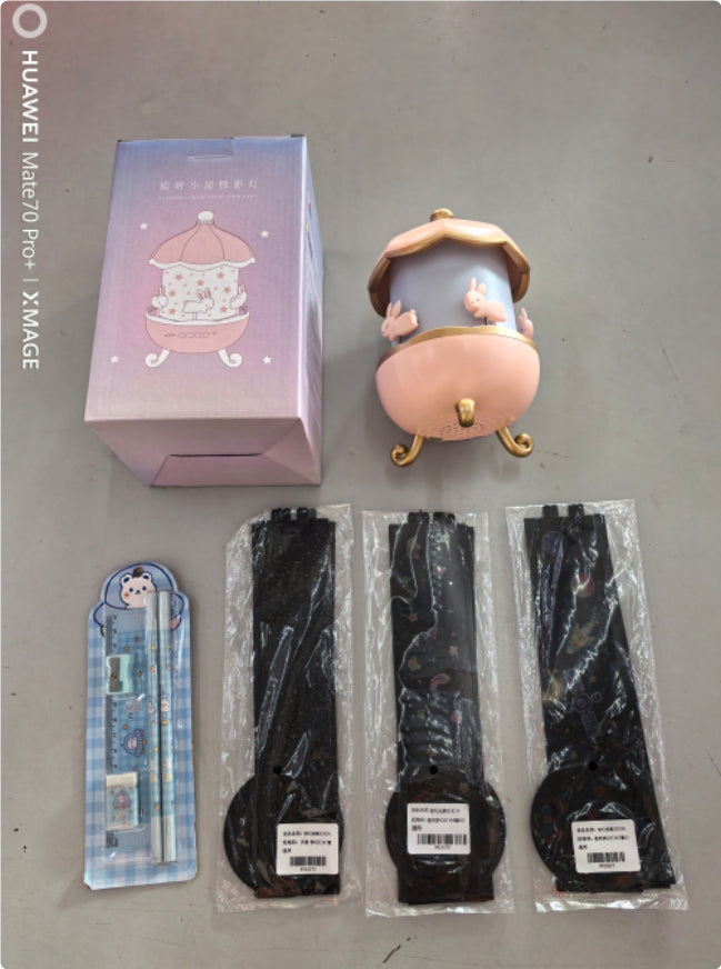 Night Light Projector Kids Nursery Children Room Space Rotation USB Rechargeable Led Night Lamp 12 Films Birthday Christmas Gift