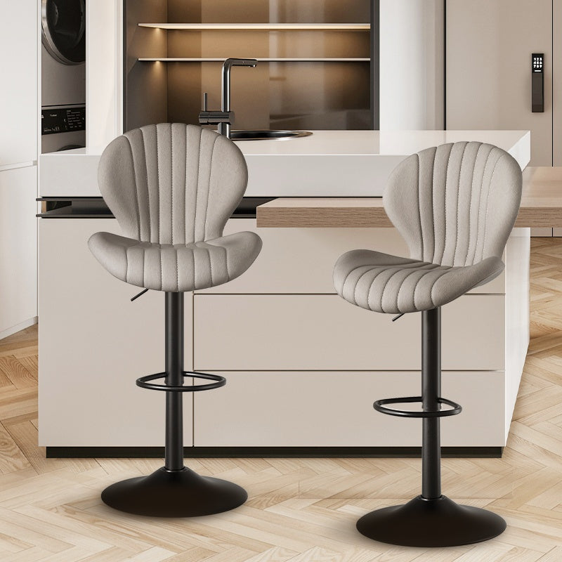 Bar Stools Set Of 2 Modern Swivel Bar Chairs, Barstools Counter Height With High Backrest, Easy 3-5 Minute Assembly
