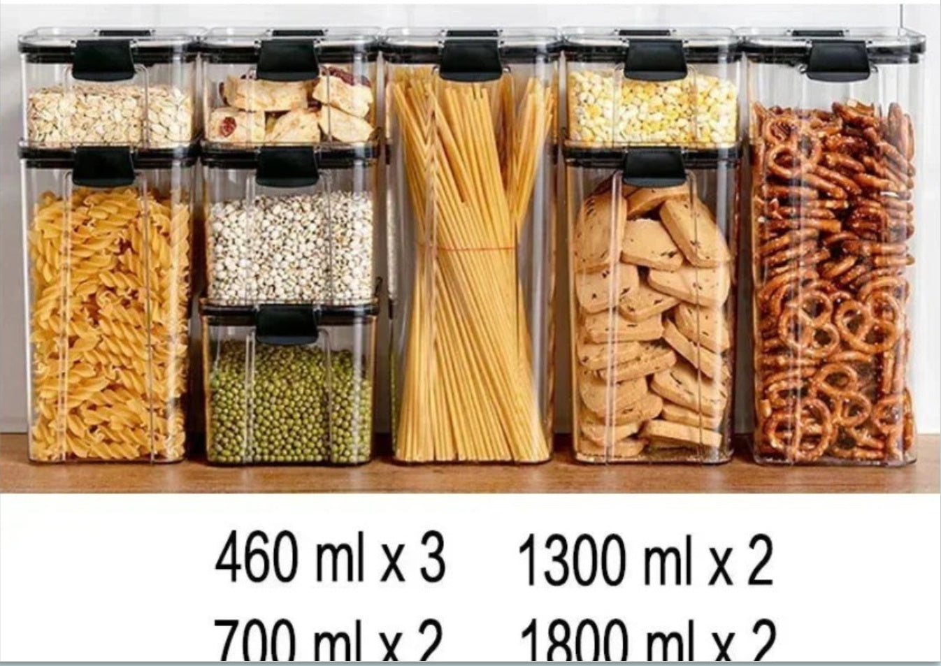 Food Grade Grains Sealed Plastic Cans Transparent Stackable Refrigerator Preservation Storage Box