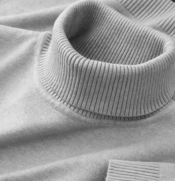 Fleece-lined Thick Soft Warm One Mock Neck Sweater