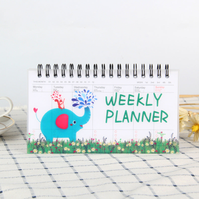 Cartoon tearable week planner