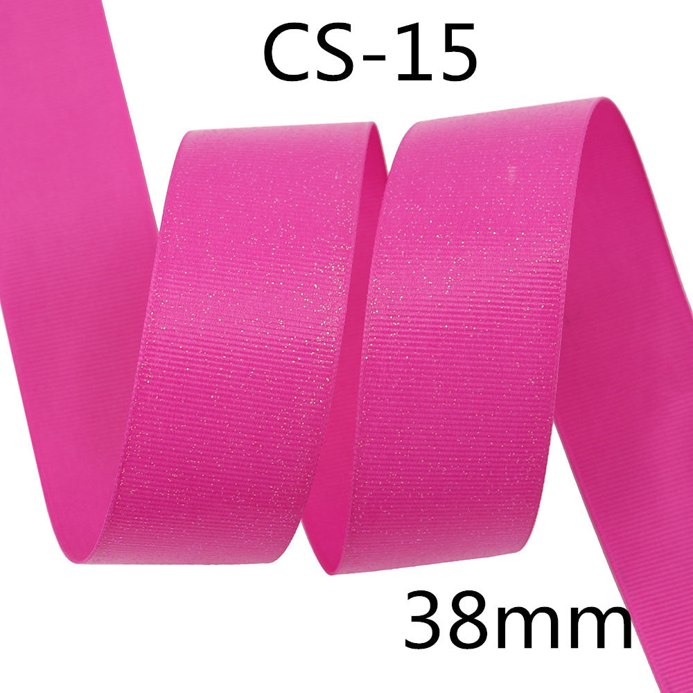 Sprinkle Colorful Glittering Powder Scene Decoration Gift Packaging Ribbed Band Silk Ribbon Webbing