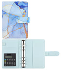 A6 Loose-leaf Binder Journal Book Notebook Leather PU 6 Hole Loose Spiral Calculator