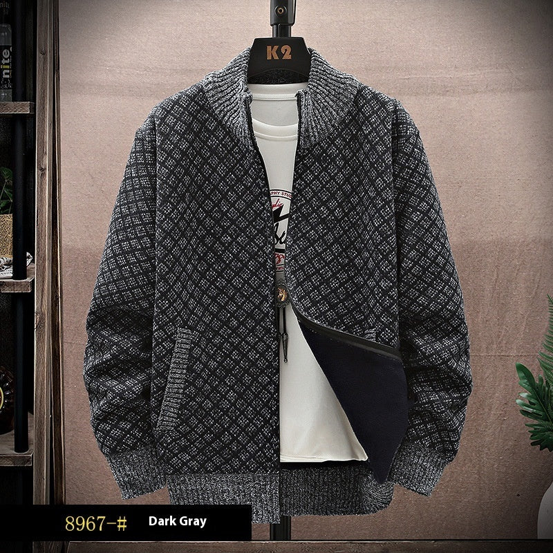 Men's Casual Zipper Sweater coat