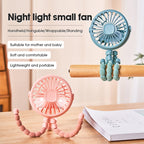 Multi Functional Children's Stroller Mini Fan Portable USB Charging Small Fan Octopus