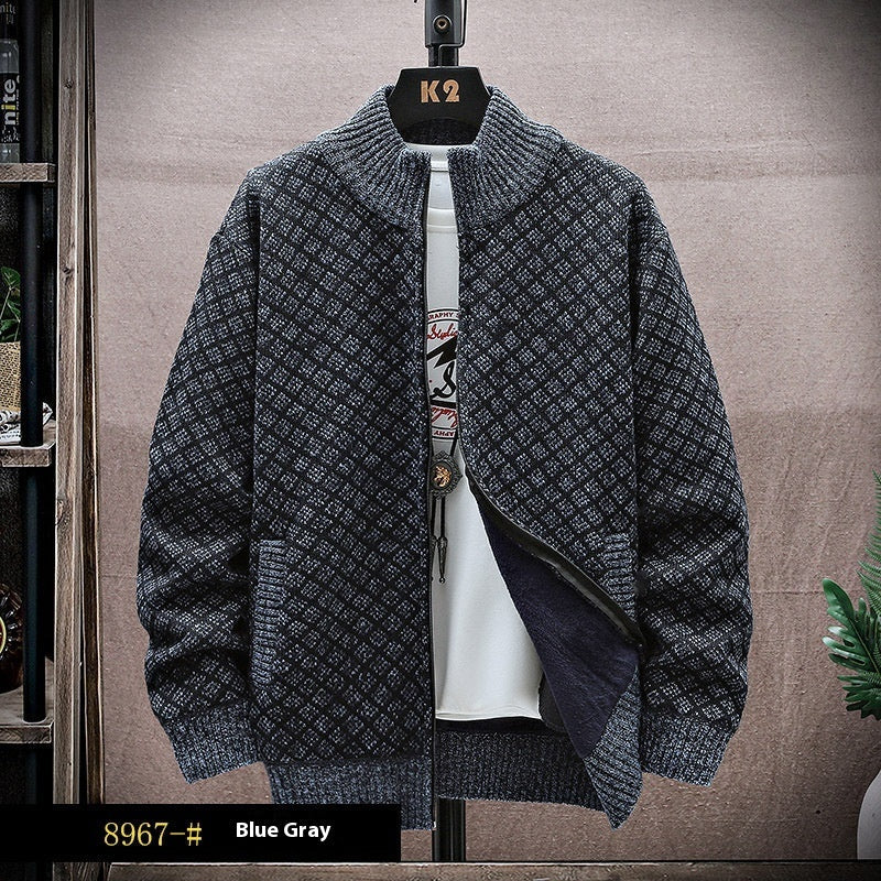 Men's Casual Zipper Sweater coat