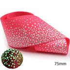 75mm Luminous Threaded Braid Hair Bow Ingredients Solid Color Rainbow Bronzing Fluorescent Ribbon