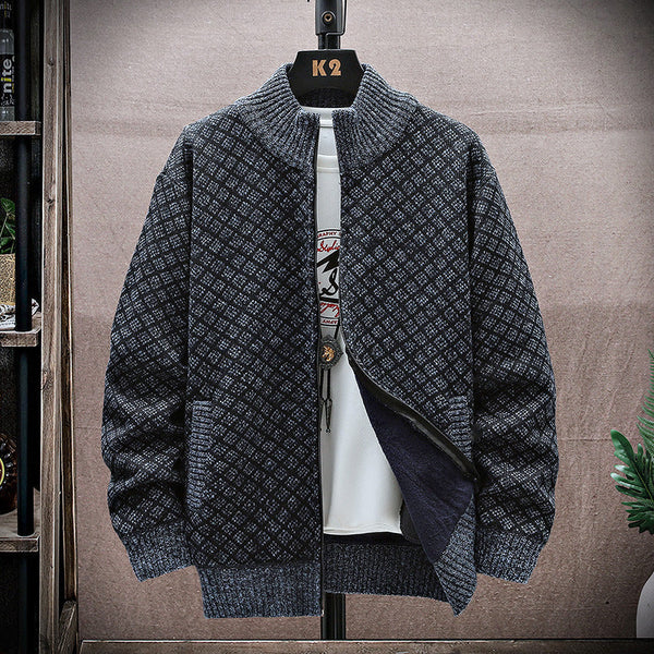 Men's Casual Zipper Sweater coat
