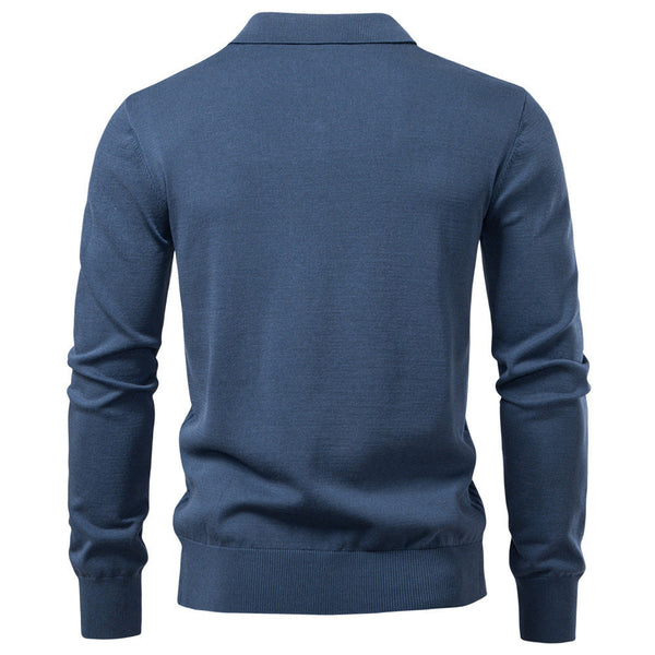 Knitted Pullover Men's Jacquard V-neck Sweater