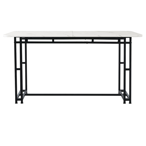 Metal Frame Rectangular Dining Table Modern Kitchen Table