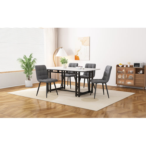 Metal Frame Rectangular Dining Table Modern Kitchen Table