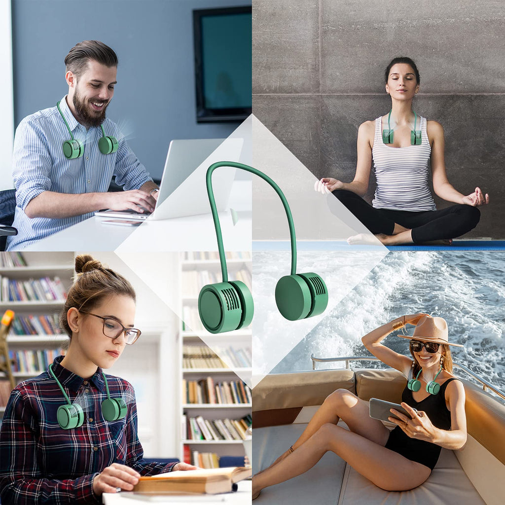 Hanging Neck Fan Leaf Less Small Fan USB Portable Storage Lazy Aromatherapy Neck Hanging Neck Electric Fan