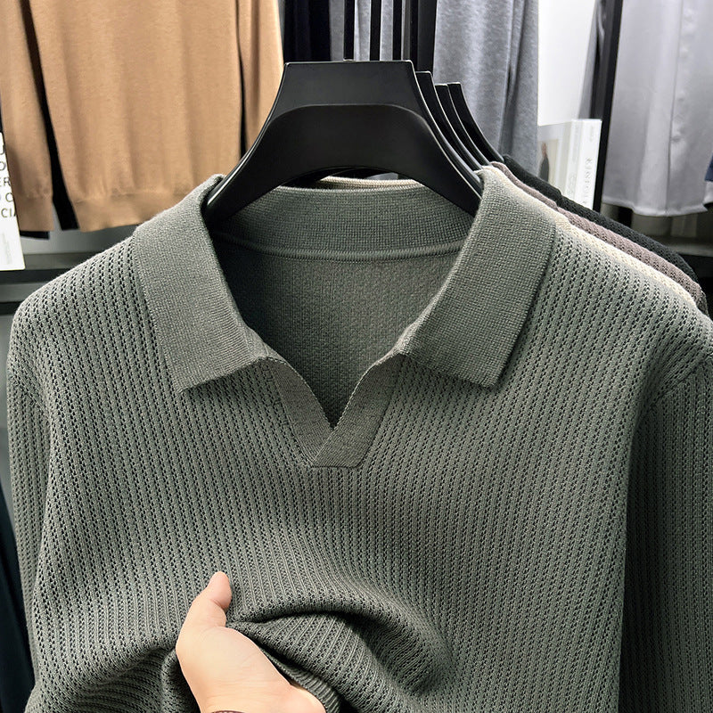 Men's Autumn Simple Casual All-match Loose Inner Wear Bottoming Sweater