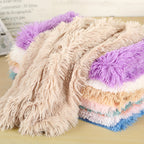 Pet dog plush mat beige mat pet dog rest