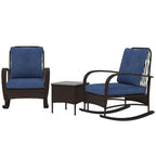 Rattan Chaise Lounge Chair, Wicker Patio Furniture Set