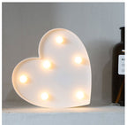 Luminous LED Letter Number Night Light English Alphabet Number Battery Lamp Romantic Wedding Christmas Party Decoration