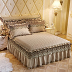 Quilted Lace Bed Skirt Thickened Plus Cotton Bedspread Single Piece Simmons Bed Cover Bed Circumference 1.8m Bed