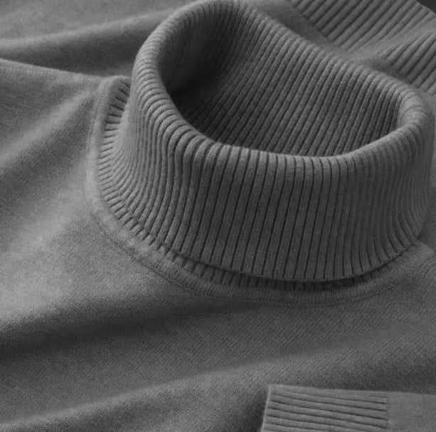 Fleece-lined Thick Soft Warm One Mock Neck Sweater