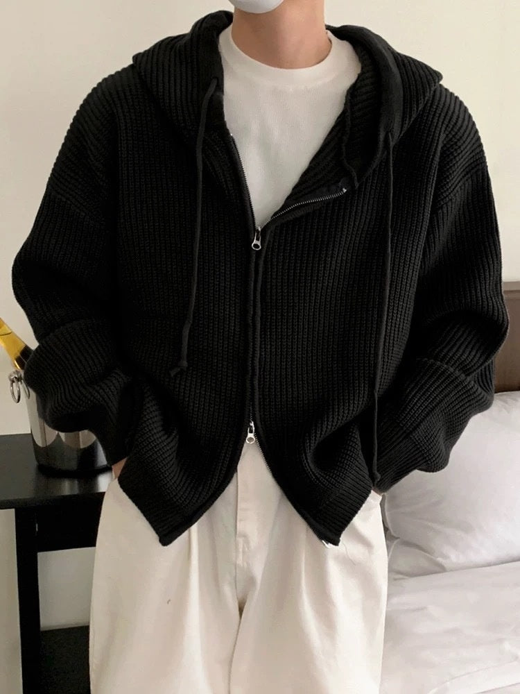 Idle Style Hooded Sweater Coat Men