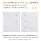 Metal Frame Rectangular Dining Table Modern Kitchen Table