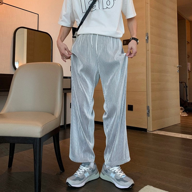 Anti-wrinkle And Iron-free Thin Breathable Elastic Summer Icy Casual Pants