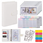 Macaron Loose-leaf Leather Notebook With Zipper Wallet Bill Storage Bag