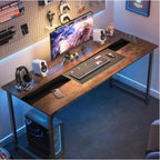 Computer Desk Large Office Desk, 79.5 Inch Gaming Desk Writing Desk Work Desk For Home Office, Study, Modern Simple Wooden Desk, Large Legroom, Metal Frame