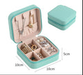 Creative travel portable jewelry box earrings earrings jewelry storage box leather small jewelry bag