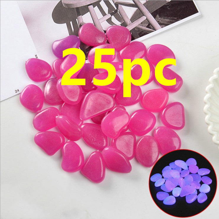 Luminous Stones Fluorescent Aquarium Pebbles Fish Tank Garden Luminous Stones