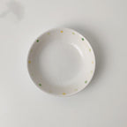 Dot Ceramic Plate Set Small Breakfast Plate Dessert Plate Flavor Plate Oval Plate