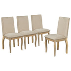 4 Wooden Cushioned Dining Chairs