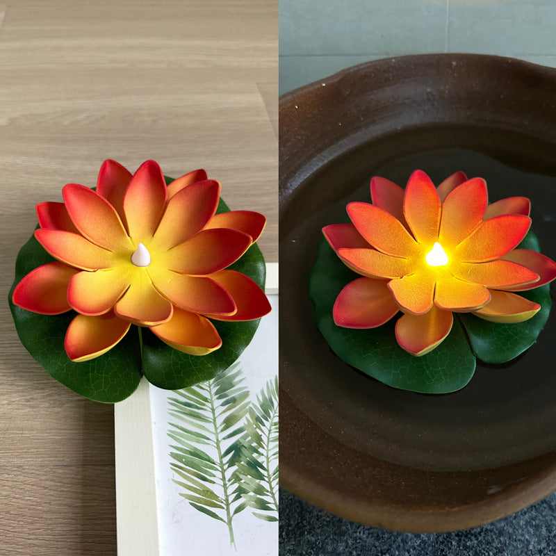 Floating Water Induction Lotus Colorful Waterproof Small Night Lamp