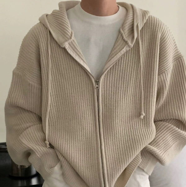 Idle Style Hooded Sweater Coat Men