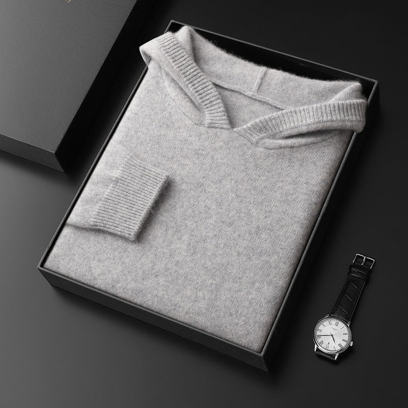 Cashmere Hooded Thickened Sweater Loose Men