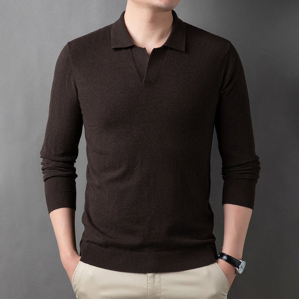 Business Casual Lapels Inner Wear Base Knitwear