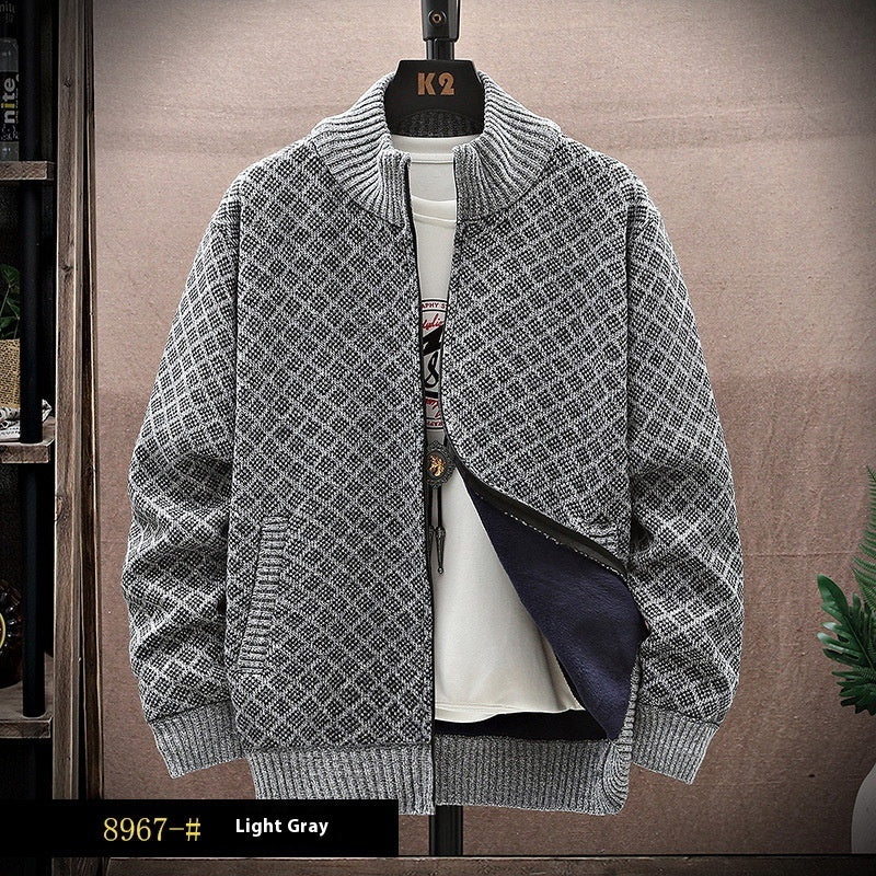 Men's Casual Zipper Sweater coat
