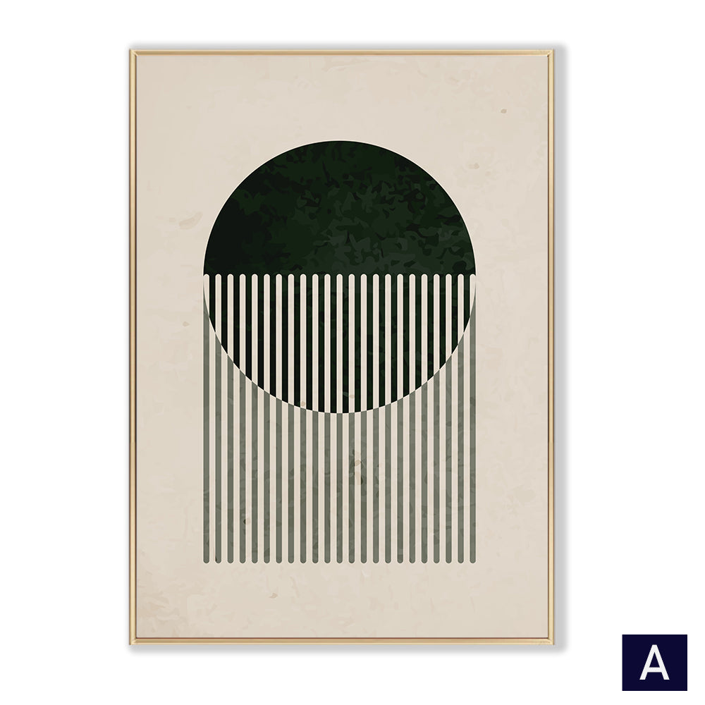 Modern Vintage Black Poster Abstract Wall Art Canvas Painting