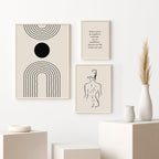 Abstract Matisse Body Line Floral Bohemian Poster Canvas Painting