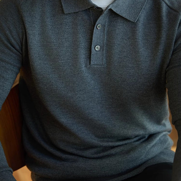 Men's Long-sleeved Sweater Lapel Comfortable All-match sweater